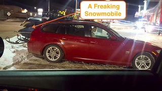 Hero Transports a Freaking Snowmobile in Their BMW 3 Series, Proves Wagon Superiority